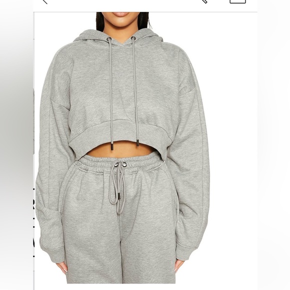 naked wardrobe Tops - naked wardrobe cropped hoodie